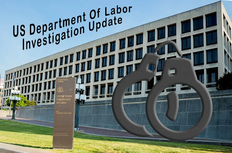 A large building with the department of labor logo on it.
