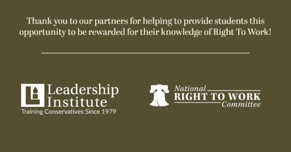 A picture of the national right to work and leadership institute logos.