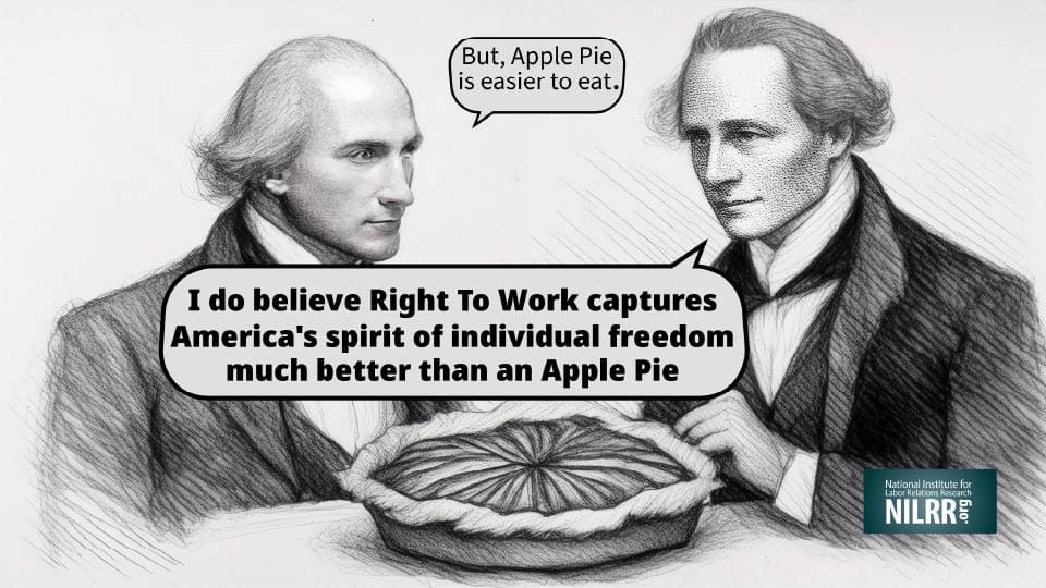 right to work more American than apple pie - but pie tastes better
