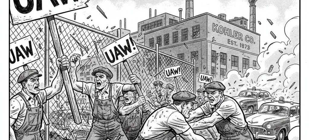 Kohler Strike by UAW Union Mob Kohler Strike by UAW Union Mob
