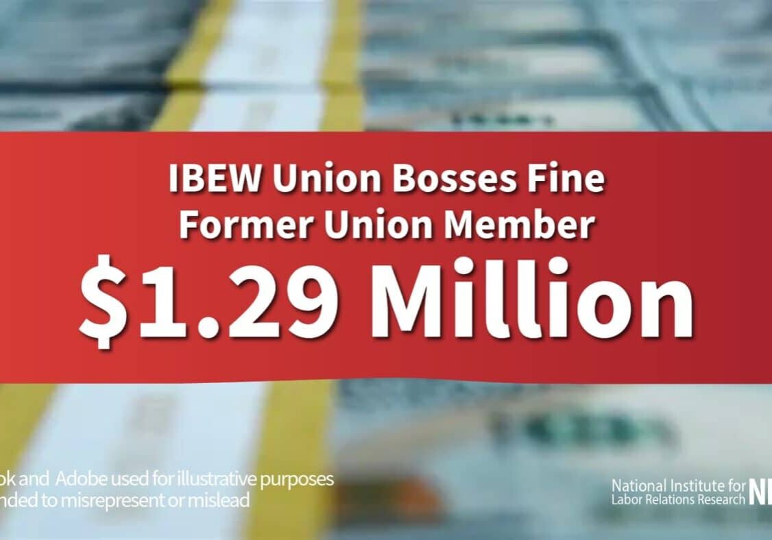 NILRR NEWS million dollar fine IBEW