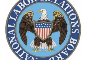 National_Labor_Relations_Board_logo_-_color8 A blue and white seal with an eagle on it.