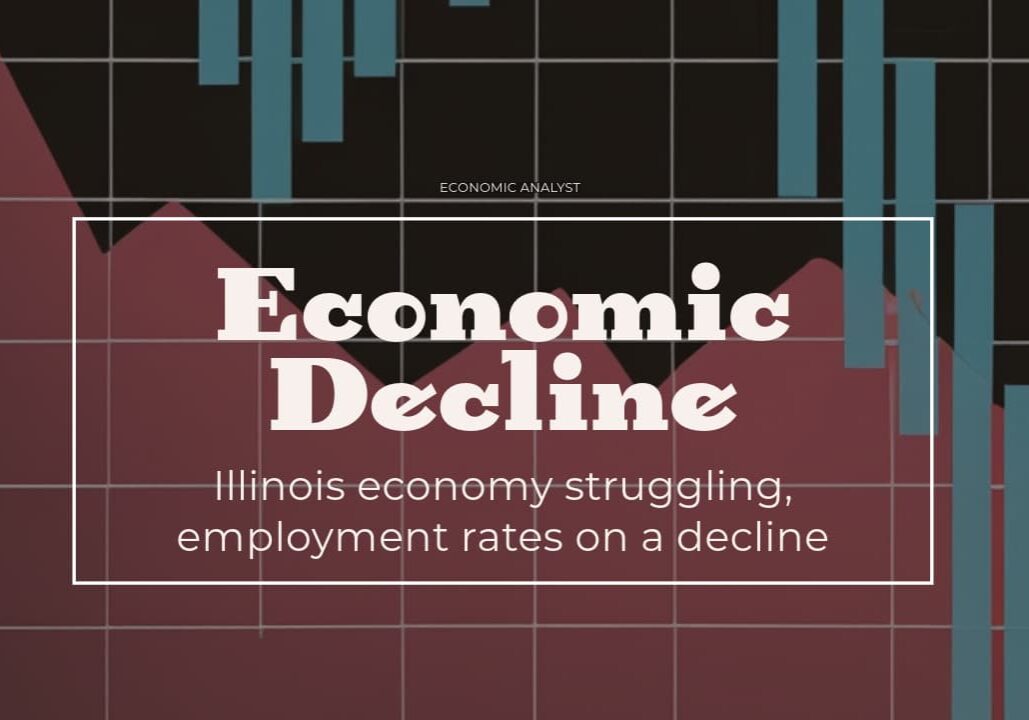 illinois economy with graph of employment going down