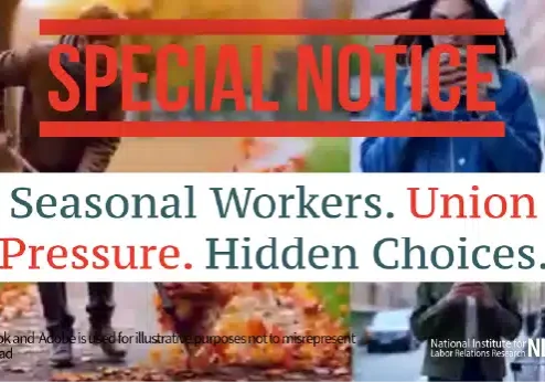 NILRR 2025 Seasonal Employee Warning